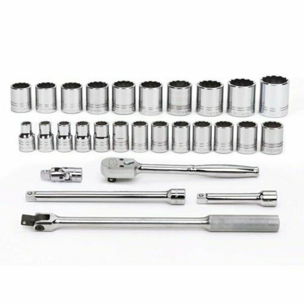Williams Socket/Tool Set, 29 Pieces, 12-Point, 1/2 Inch Dr JHWMSS-29F